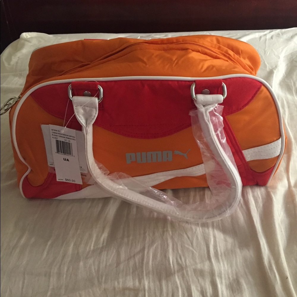 New With Tags Orange and Red Puma Handbag